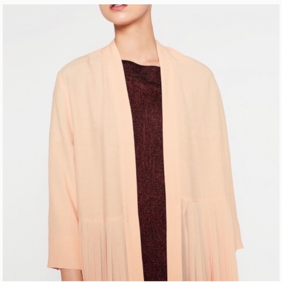 ASOS Pleated Jacket / Duster in Pink - Picture 2 of 6